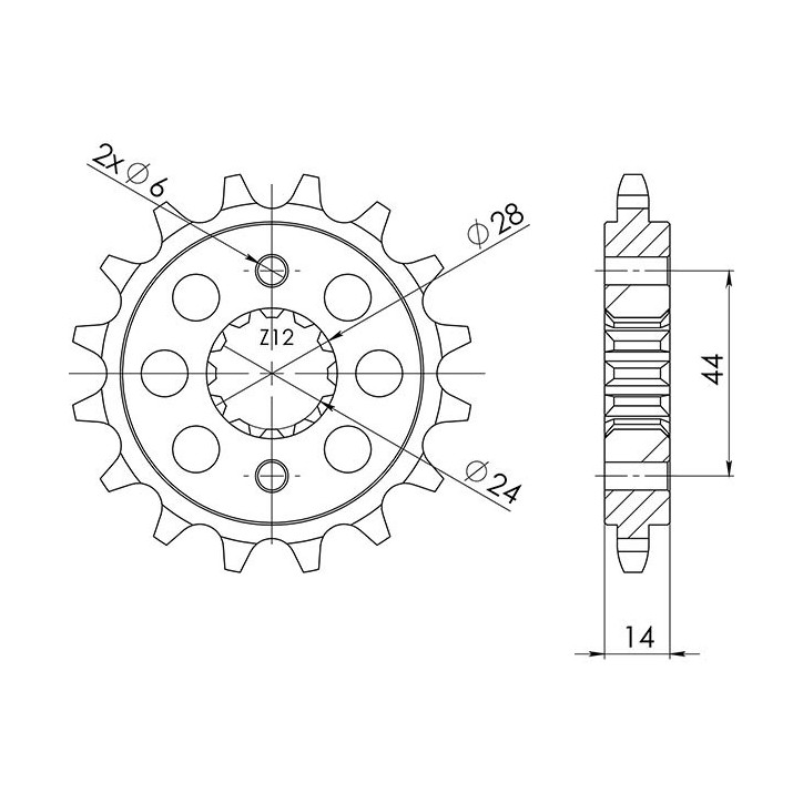 PINON SGR S AC P525-D17 HONDA VT S 750 10-11