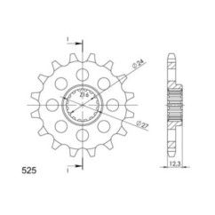 PINON SGR S AC P525-D17 SUZUKI GSX-R 1000 R 17 21