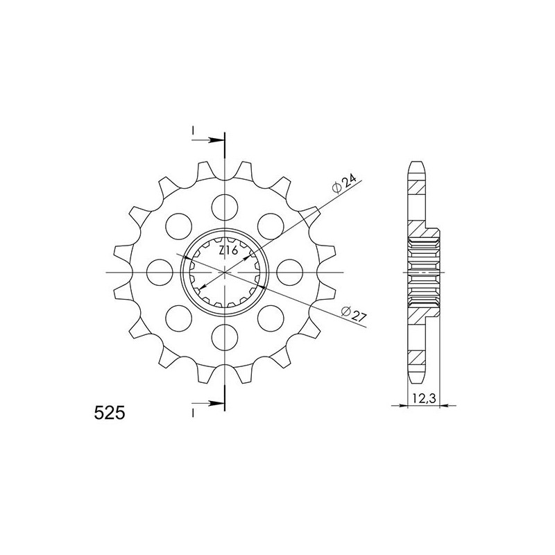 PINON SGR S AC P525-D17 SUZUKI GSX-R 1000 R 17 21