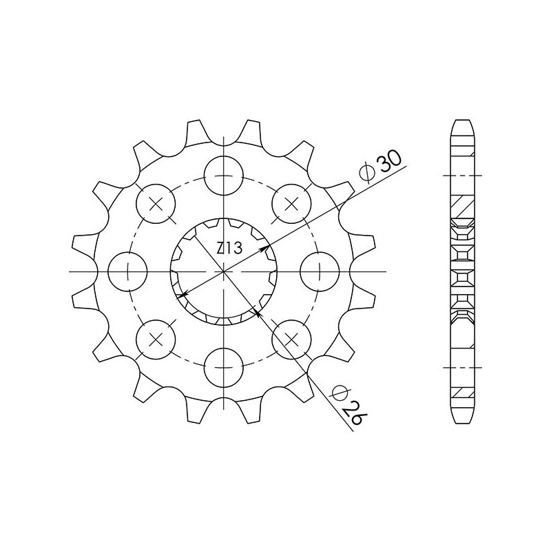 PINON SGR S AC P525-D17 TRIUMPH AMERICA EFI 865 07 08