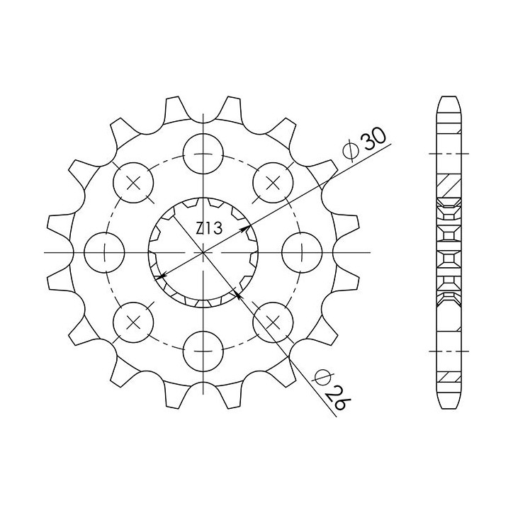 SGR Ritzel S AC P525-D17 TRIUMPH AMERICA EFI 865 07/08