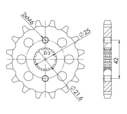 PINON SGR S AC P530-D15 SUZUKI GSX F 600 98-06