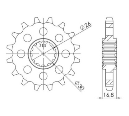 PINON SGR S AC P530-D16 HONDA CB F HORNET 919 02-05