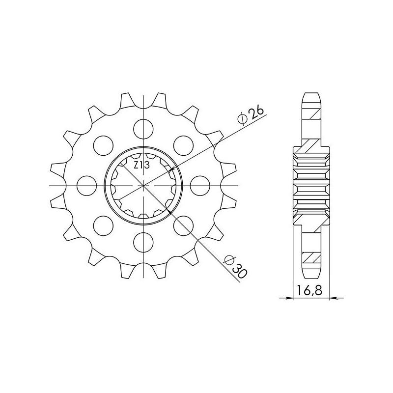 SGR PINION S AC P530-D16 HONDA CBR RR FIREBLADE ABS 1000 10-11