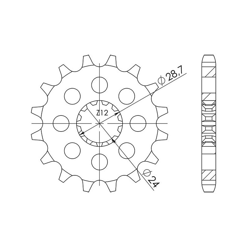 PINON SGR S AC P530-D16 KAWASAKI ZR ZEPHYR A 1100 92 95