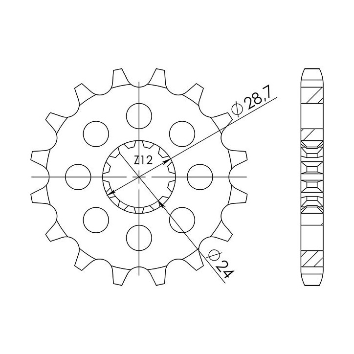 PINON SGR S AC P530-D16 KAWASAKI ZR ZEPHYR A 1100 92/95