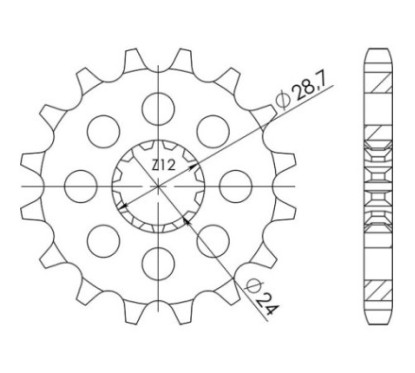 PINON SGR S AC P530-D16 KAWASAKI ZR ZEPHYR B 1100 96 97