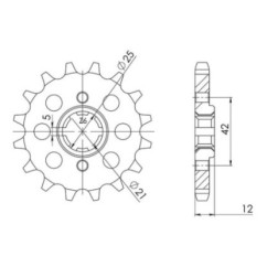 PINON SGR S AC P530-D16 YAMAHA FZ 600 87-88