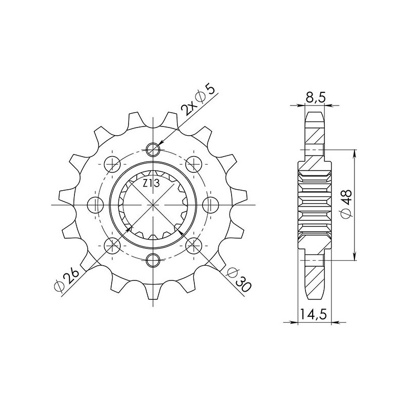 SGR PINION S AC P530-D17 HONDA CB F BIG ONE SUPERFOUR 1000 93 96