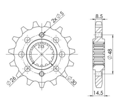 SGR PIGNONE S AC P530-D17 HONDA CB F BIG ONE SUPERFOUR 1000 93 96