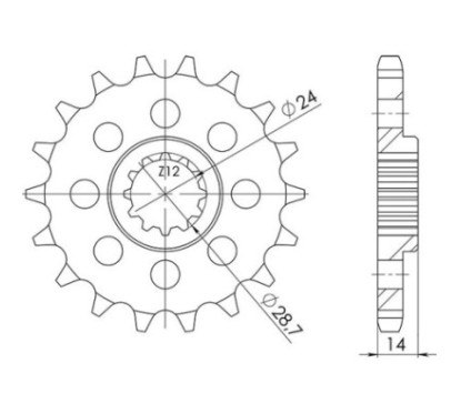 PINON SGR S AC P530-D17 KAWASAKI ZRX 1200 01 04