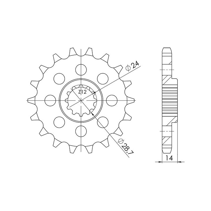 PINON SGR S AC P530-D17 KAWASAKI ZRX D 1100 97 99