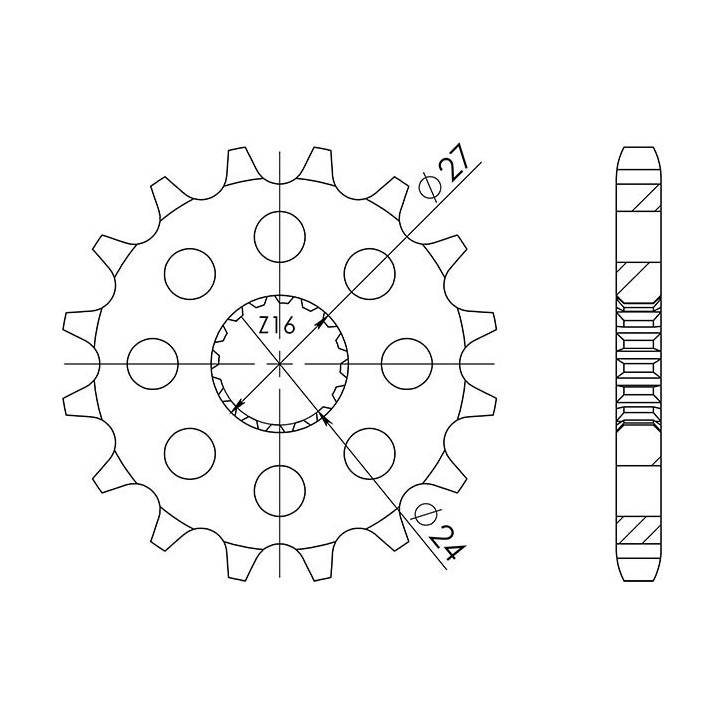 PINON SGR S AC P530-D17 SUZUKI GSX-R 1000 09-16