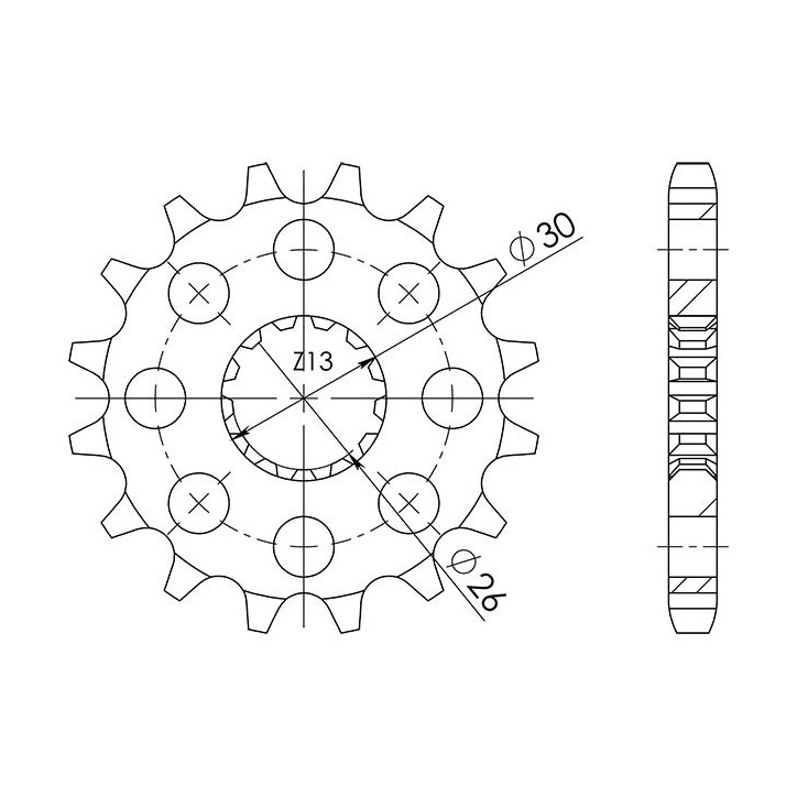 PINON SGR S AC P530-D17 TRIUMPH SPEED TRIPLE S ABS (867865-) 1050 18-20