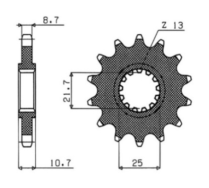 PINON SGR S AC P532-D16 YAMAHA FZR R OW01 750 89-90