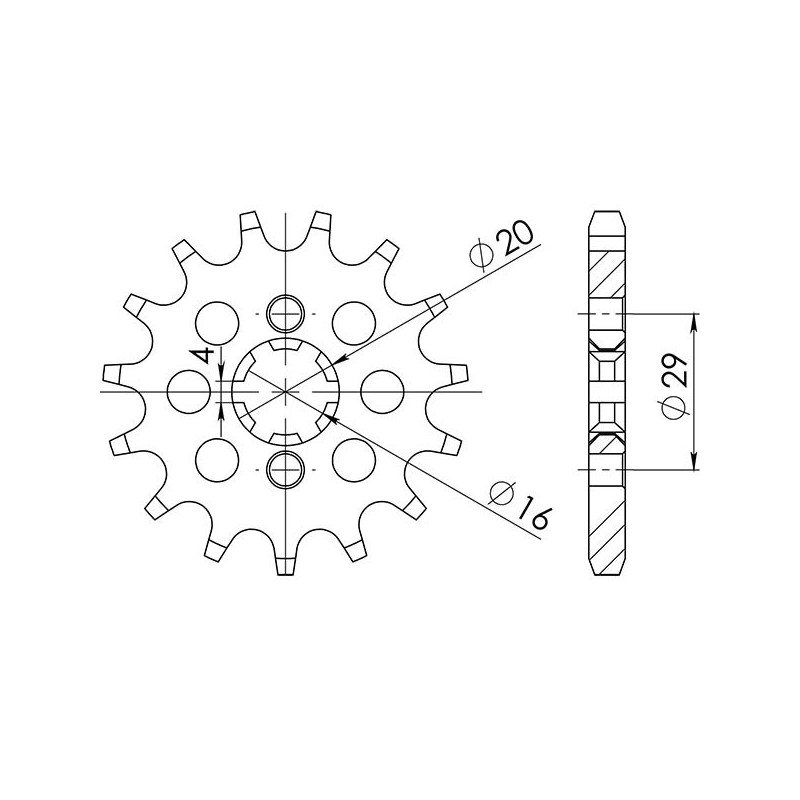 PINON SGR S+2 AC P428-D15 SUZUKI TS R 125 89-90