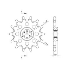 PIGNON SGR S+2 AC P520-D13 HUSQVARNA WRE 125 98 99