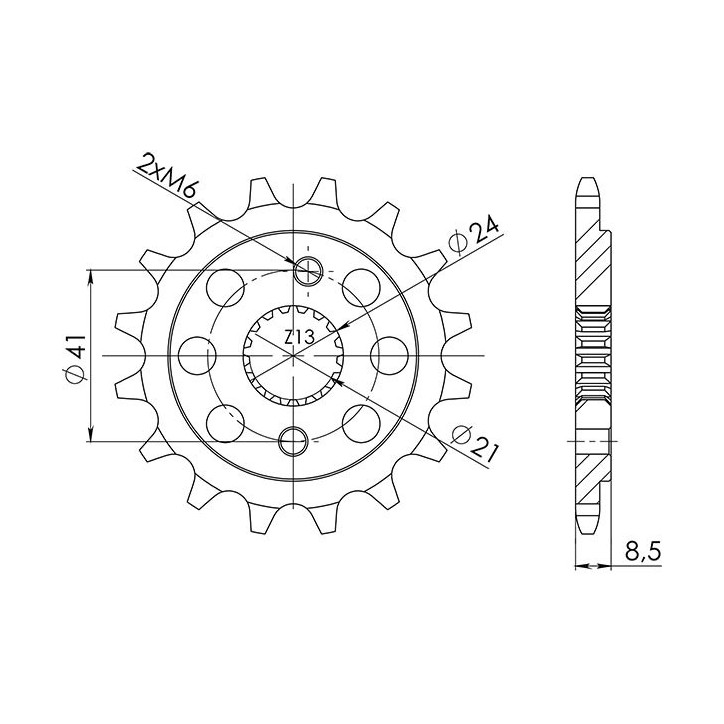 PINON SGR S+2 AC P520-D15 HONDA XR R 400 96/04