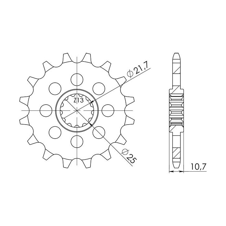 PINON SGR S+2 AC P520-D16 YAMAHA XJ6 F DIVERSION/ABS 600 10/11