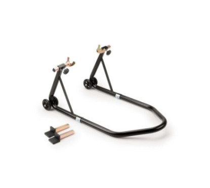 PUIG STAND ARRIERE AVEC DOPPIO BRACCIO OSCILLANTE NOIR - COD. 4322N - Equipe de 4 roues en nylon. Materiel: acciaio.