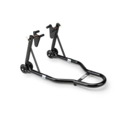 PUIG FRONT STAND BLACK - COD. 4348N - Equipped with 4 nylon wheels. Material: steel.