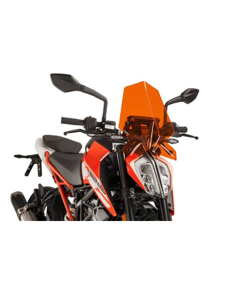Cupula deportiva Puig Naked NG para KTM 125 Duke 17-23 naranja