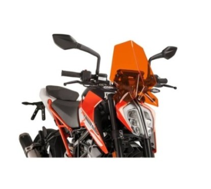 PUIG NAKED SCREEN NG SPORT KTM 125 DUKE 17-23 ORANGE