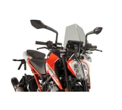 PUIG NAKED SCREEN NG SPORT KTM 125 DUKE 17-23 LIGHT SMOKE