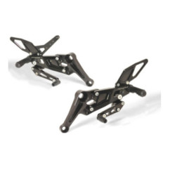 REPOSE-PIEDS REGLABLE RACINGBIKE AVEC REPOSE-PIEDS FIXE POUR APRILIA RS660 21-24 NOIR