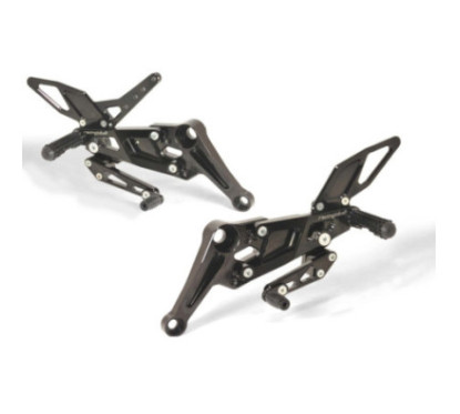 REPOSE-PIEDS REGLABLE RACINGBIKE AVEC REPOSE-PIEDS FIXE POUR APRILIA RS660 21-24 NOIR