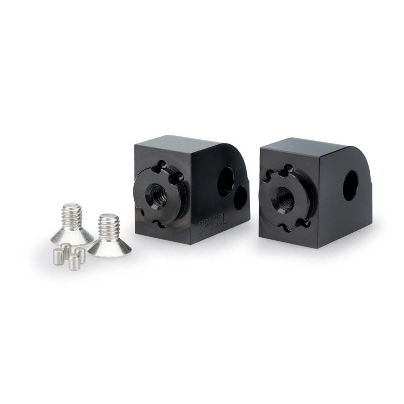 Adaptadores Puig para estriberas de pasajero regulables BMW R1300 GS opcion 719 Tramontana 23/25 negro