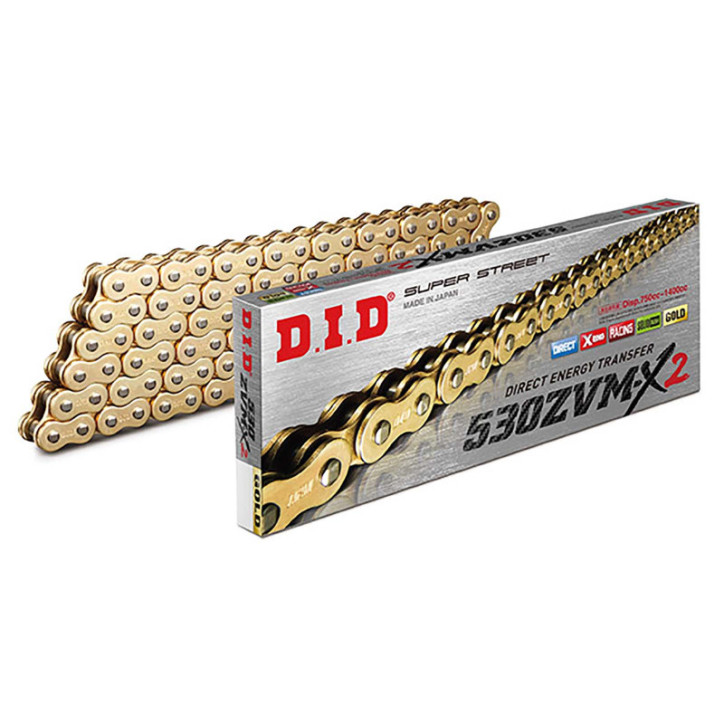 DID CHAIN S 530ZVMX2 M116-R KAWASAKI ZX-12R 00/06 GOLD/GOLD