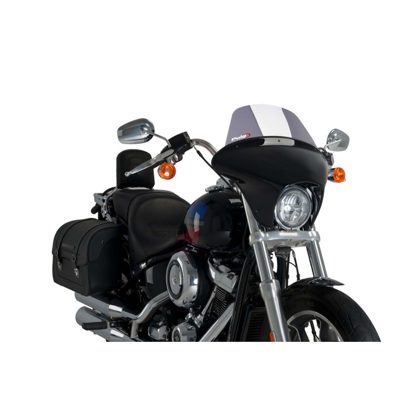 PUIG CUPOLINO BATWING SML TOURING PER HARLEY DAVIDSON SOFTAIL LOW RIDER FXLR ANNO 18-20 COLORE FUME CHIARO