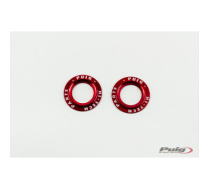 PUIG ALUMINUM SPARE PARTS SET REAR FORK BUFFERS PHB19 RED