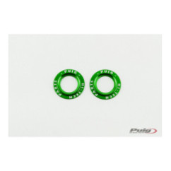 PUIG ALUMINUM SPARE PARTS SET REAR FORK BUFFERS PHB19 GREEN