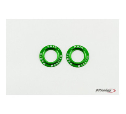 PUIG ALUMINUM SPARE PARTS SET REAR FORK BUFFERS PHB19 GREEN