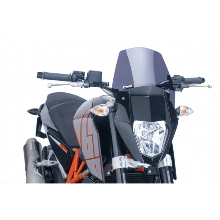 PUIG PARE - BRISE NAKED N.G. SPORT POUR KTM 690 DUKE 12-20 FUMEE FONCE