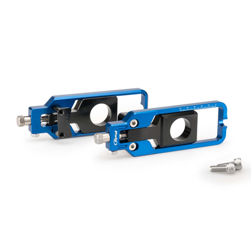 Tendeur de chaine Puig pour Yamaha YZF R1 Race 2024/2025 bleu