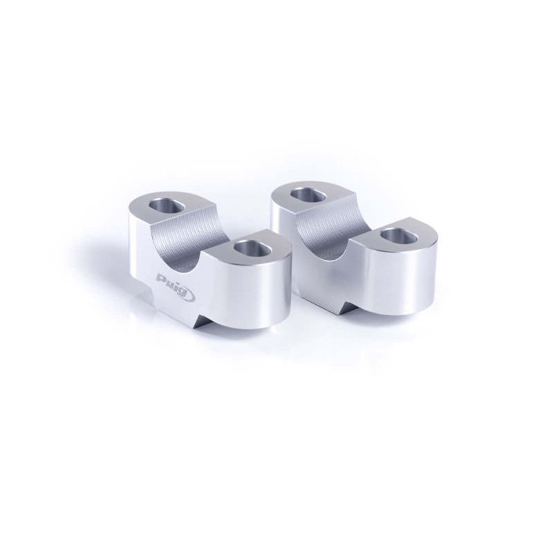 Elevadores Puig para manillar Kawasaki Z500 SE 24/25 color plata 3671P