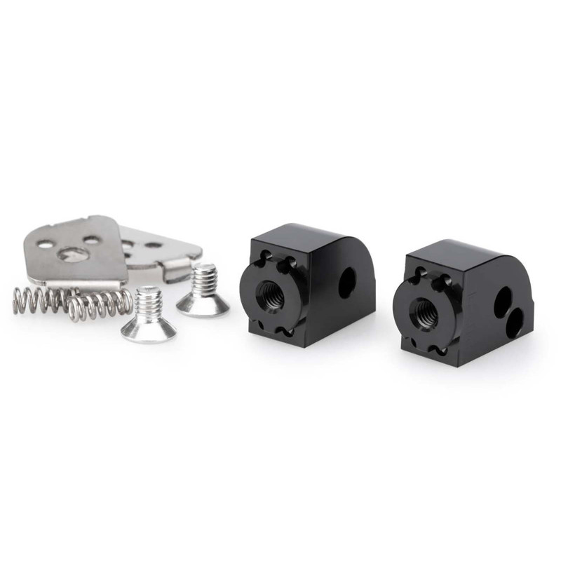 Adaptadores de reposapies de pasajero ajustables Puig para Suzuki DL1050XT V-Strom 2020-23 negro