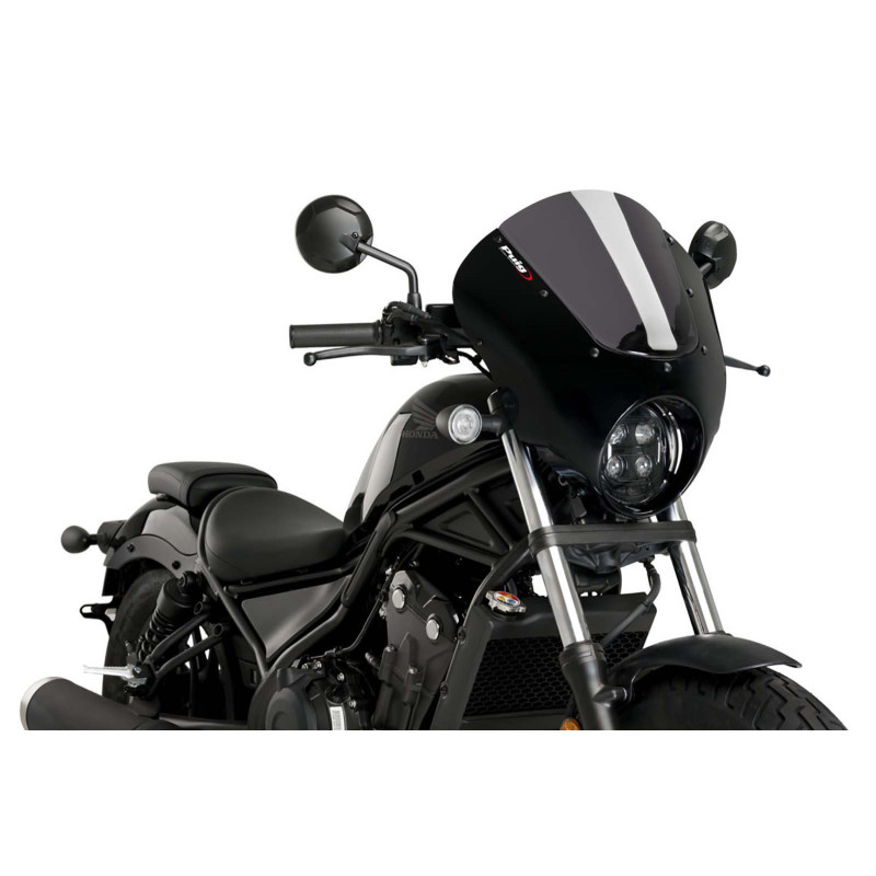 puig dark night semi-windshield for honda cmx500 se rebel 20 25 dark smoke