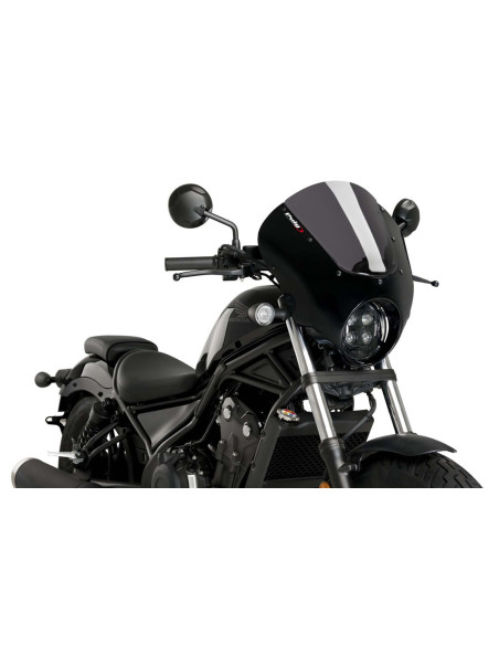 Demi-carenage Puig Dark Night pour Honda CMX500 SE Rebel 20/25, fume fonce