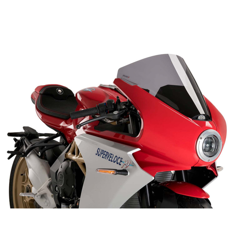 Parabrisas Puig R Racer para MV Agusta Superveloce 800 S 2025 ahumado oscuro