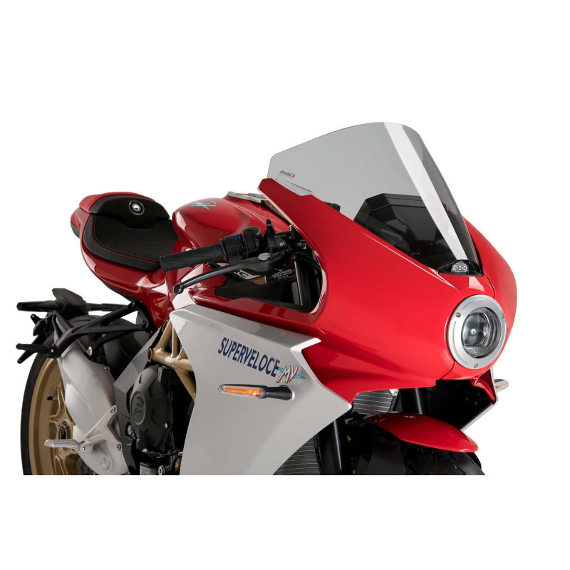 Parabrisas Puig R Racer para MV Agusta Superveloce 800 S 2025 ahumado claro