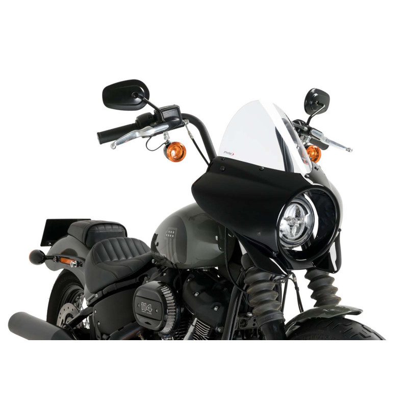Demi-carenage Puig Touring Mirage pour Harley-Davidson Softail Street Bob FXBB 2021-2024 transparent 21332W