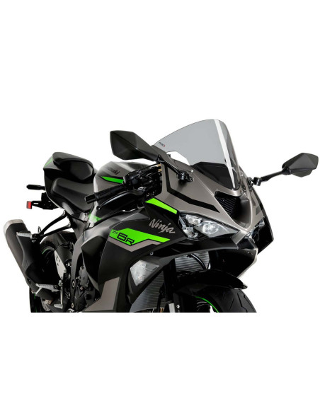 puig windshield r racer for kawasaki zx 6r ninja 24 25 light smoke