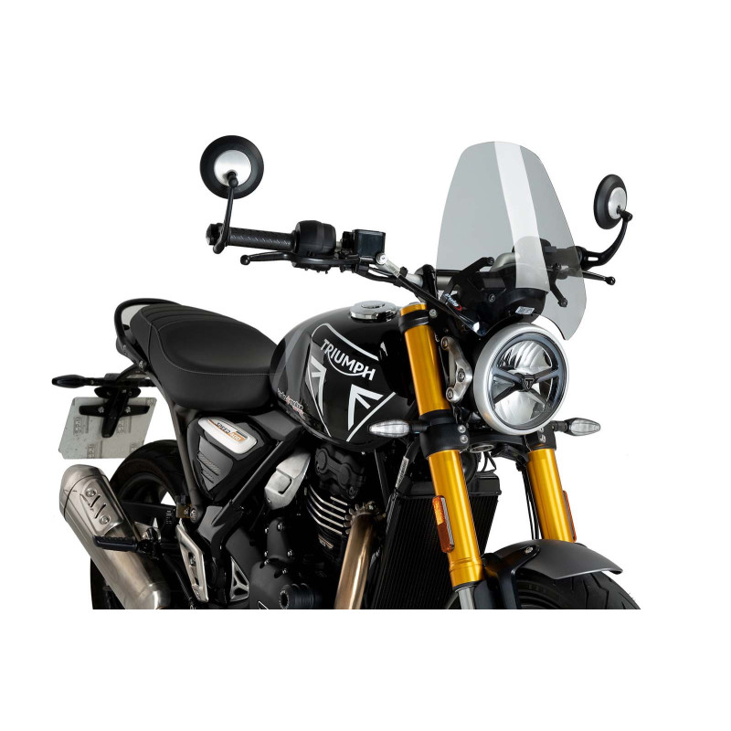 Cupula deportiva Puig Naked NG para Triumph Speed 400 24 25 ahumada clara
