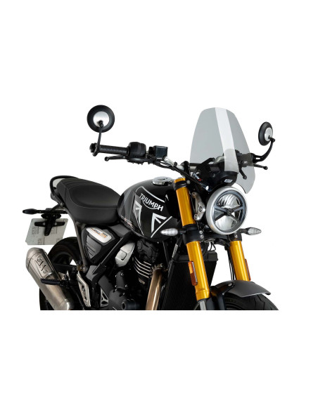 Bulle sport Puig Naked NG pour Triumph Speed 400 24/25 fume clair