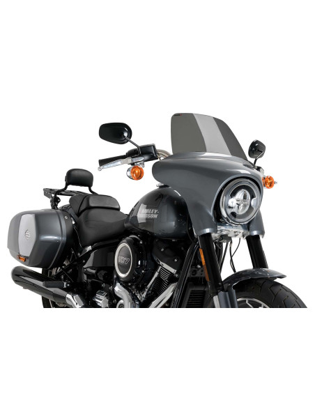 puig high road touring windshield for harley d softail sport glide flsb 18 24 dark smoke
