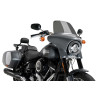 Pare-brise Puig High Road Touring pour Harley D Softail Sport Glide FLSB 18-24, fume fonce